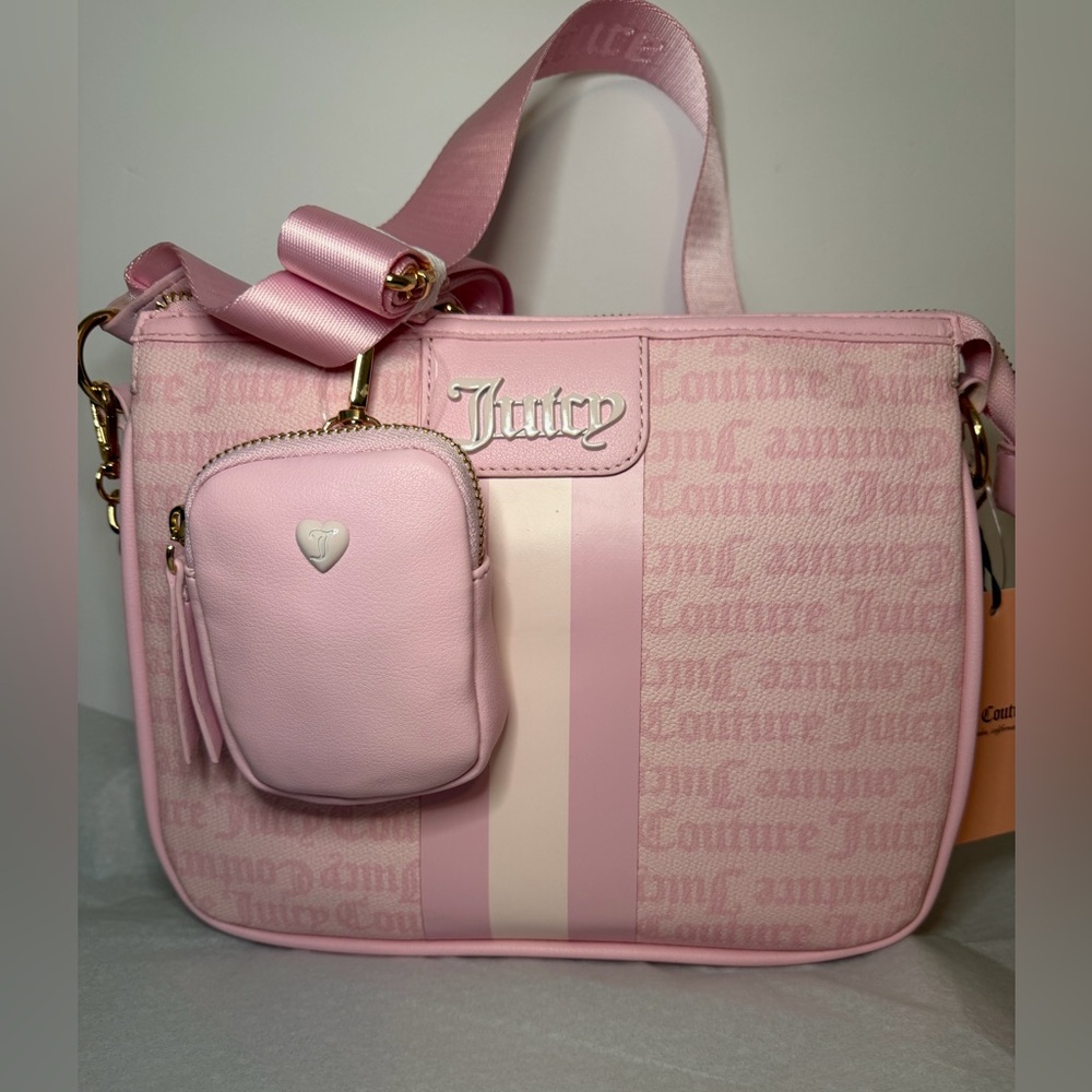 Light Pink Juicy Couture crossbody Bag State of My Heart NWT